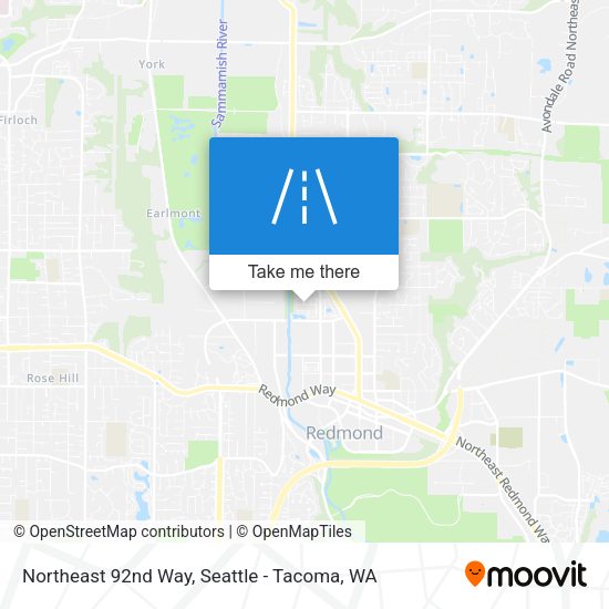 Northeast 92nd Way map