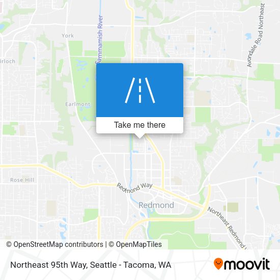 Northeast 95th Way map