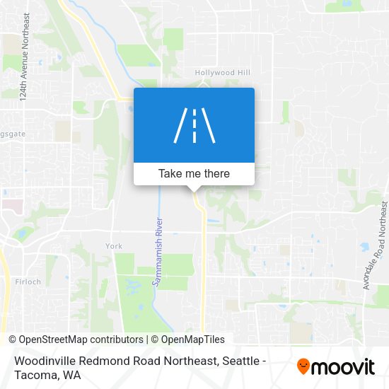 Mapa de Woodinville Redmond Road Northeast