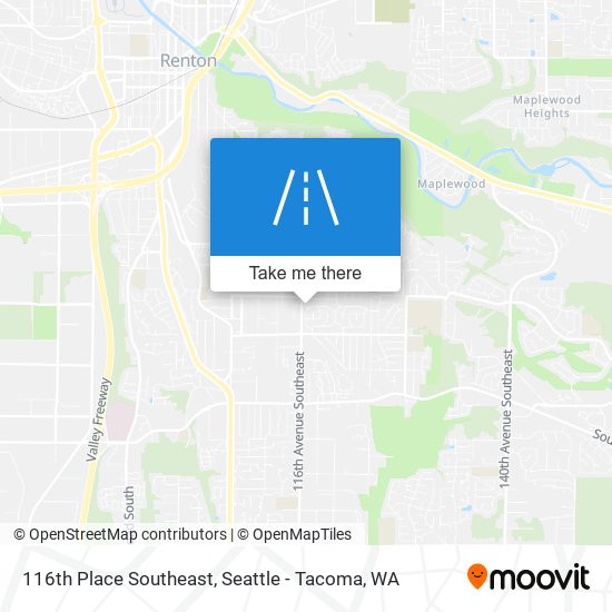 116th Place Southeast map