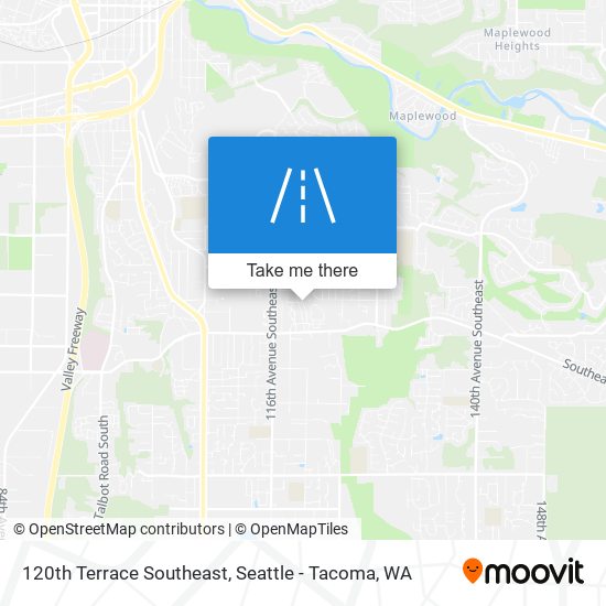 120th Terrace Southeast map