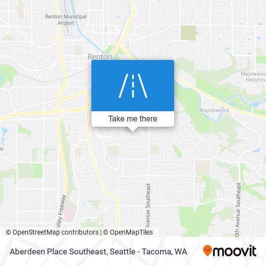 Mapa de Aberdeen Place Southeast