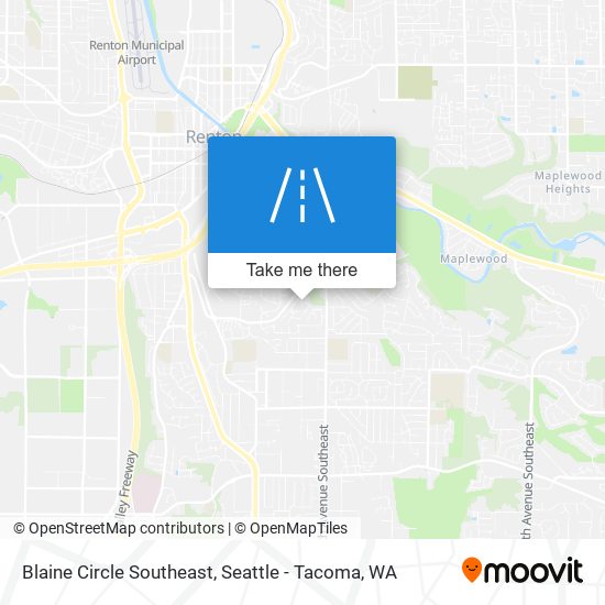 Blaine Circle Southeast map