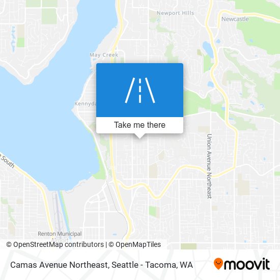 Camas Avenue Northeast map