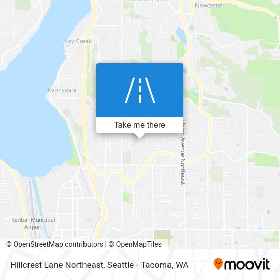 Hillcrest Lane Northeast map