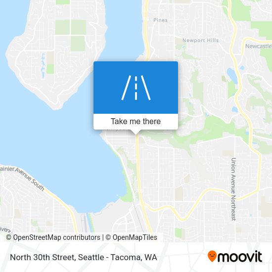 North 30th Street map