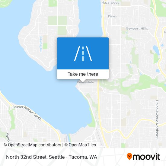 North 32nd Street map