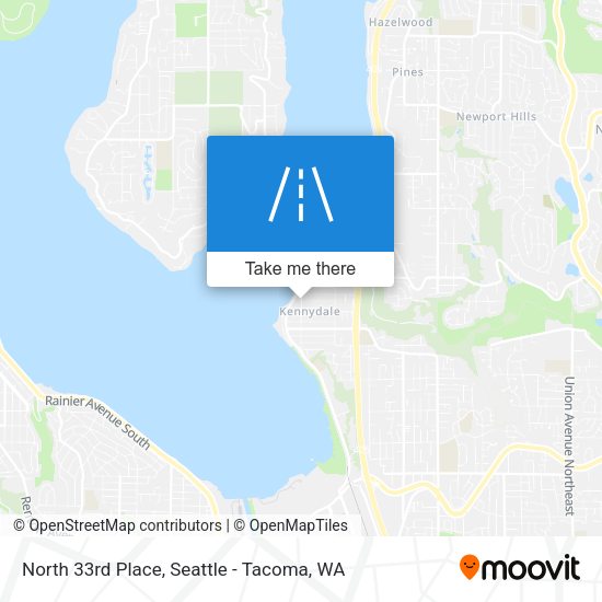 North 33rd Place map