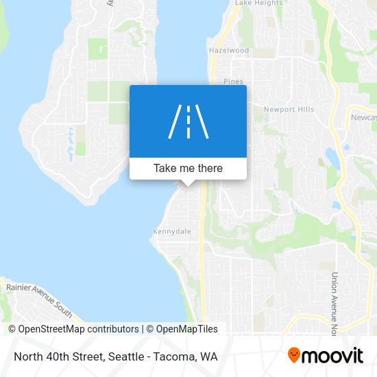 North 40th Street map