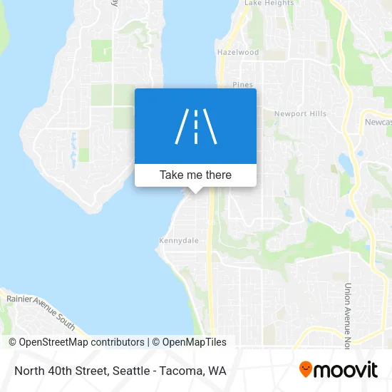 North 40th Street map