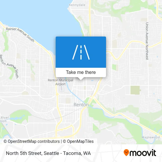 North 5th Street map