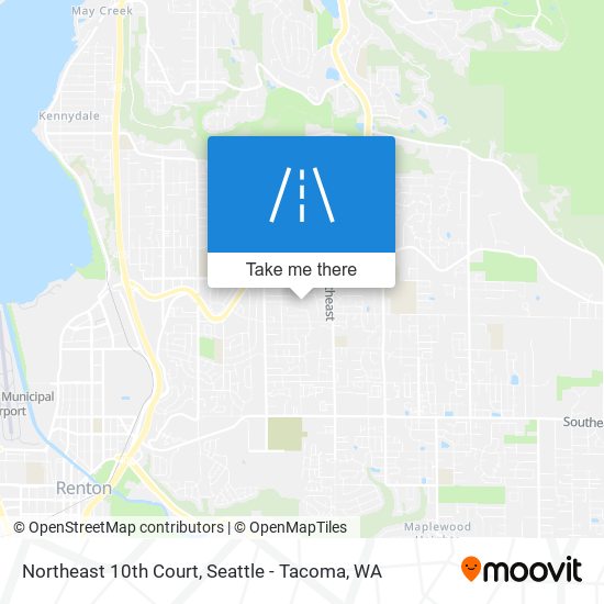 Northeast 10th Court map