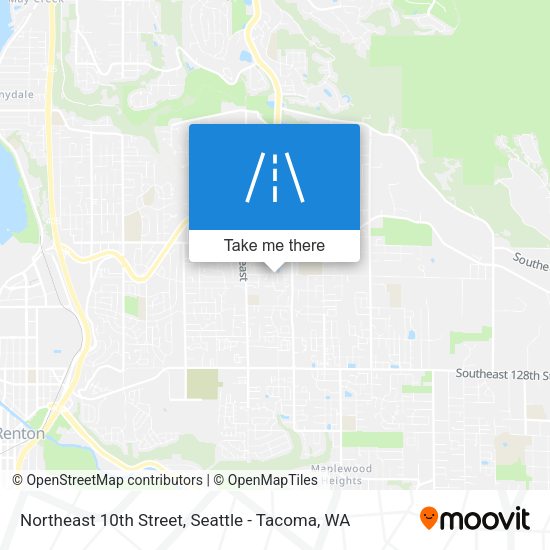 Northeast 10th Street map
