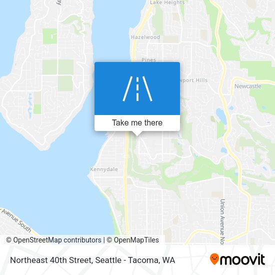 Northeast 40th Street map