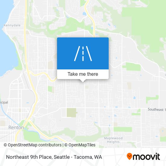 Northeast 9th Place map