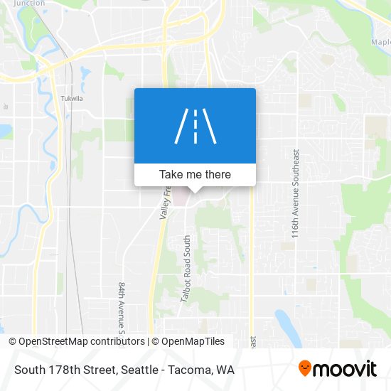 South 178th Street map