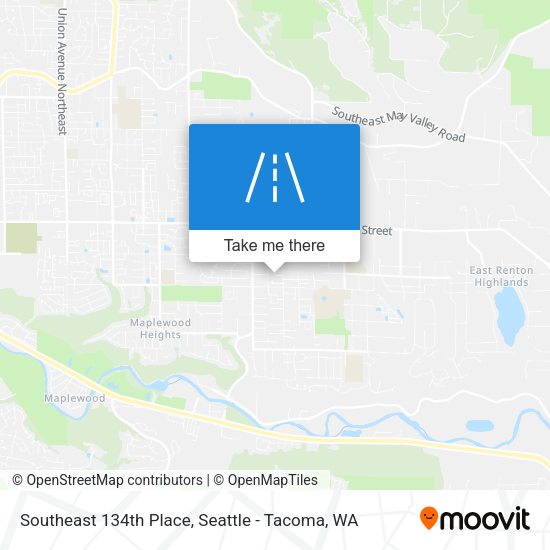 Southeast 134th Place map