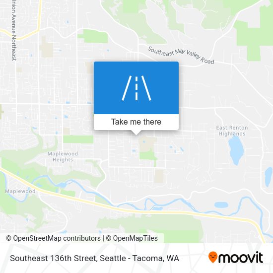 Southeast 136th Street map