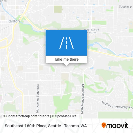 Southeast 160th Place map