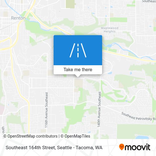 Southeast 164th Street map