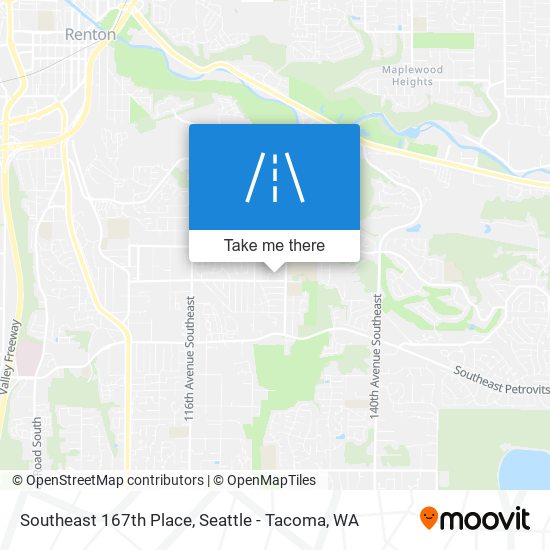 Southeast 167th Place map