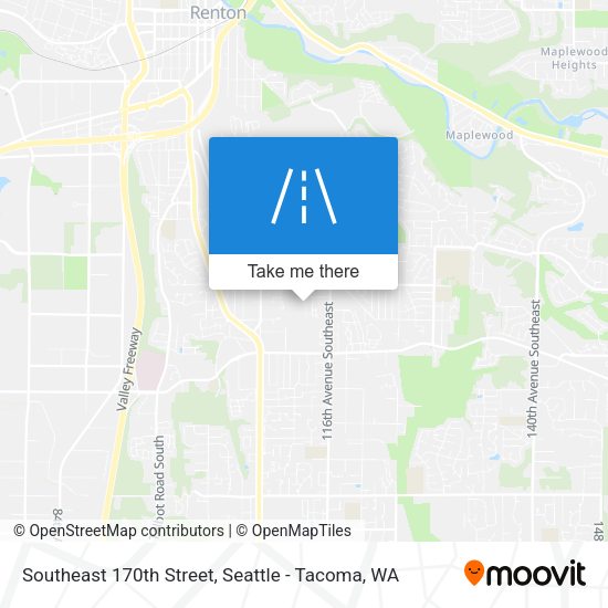Southeast 170th Street map