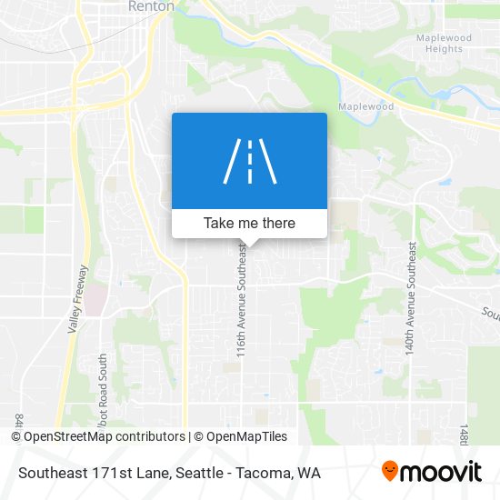 Southeast 171st Lane map