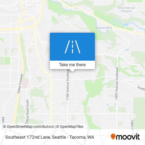 Southeast 172nd Lane map