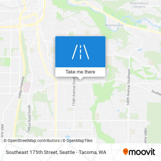 Southeast 175th Street map