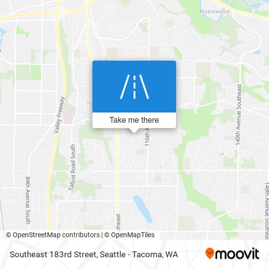 Southeast 183rd Street map