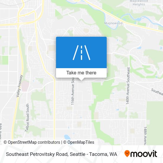 Southeast Petrovitsky Road map
