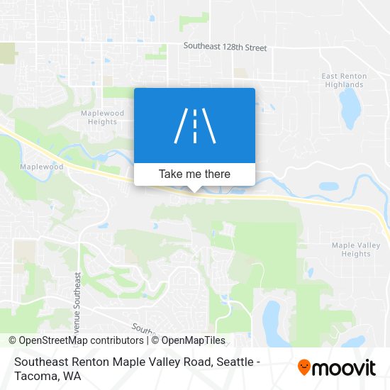 Southeast Renton Maple Valley Road map