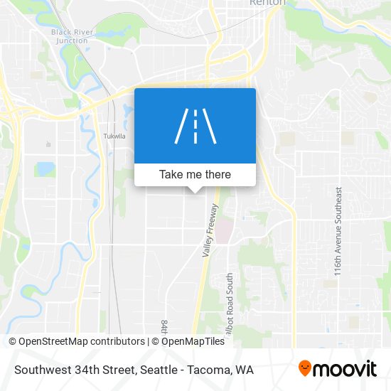 Southwest 34th Street map