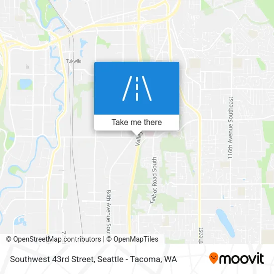 Southwest 43rd Street map