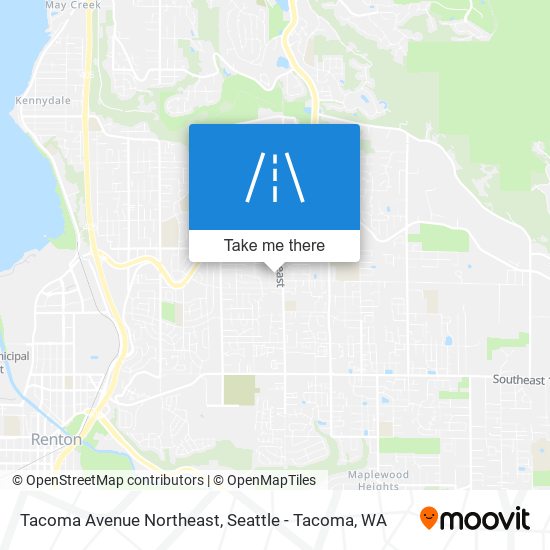 Tacoma Avenue Northeast map