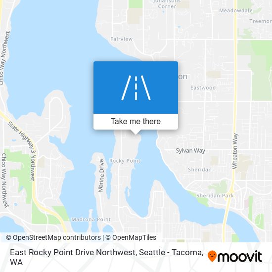Mapa de East Rocky Point Drive Northwest