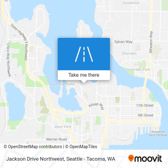 Jackson Drive Northwest map