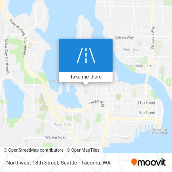 Northwest 18th Street map