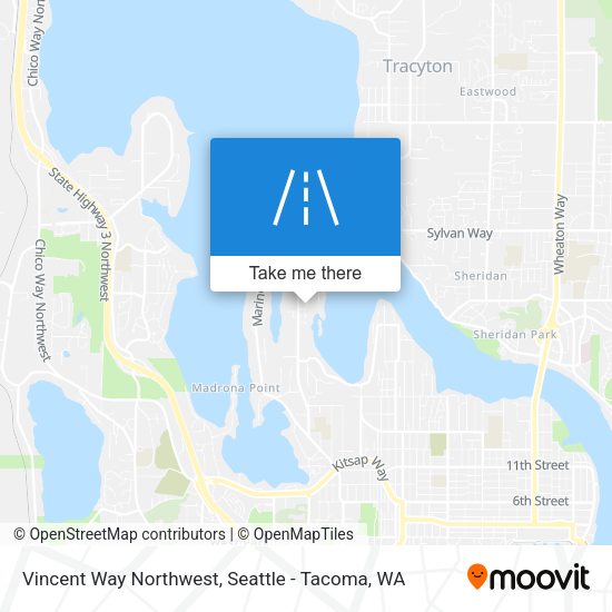 Mapa de Vincent Way Northwest