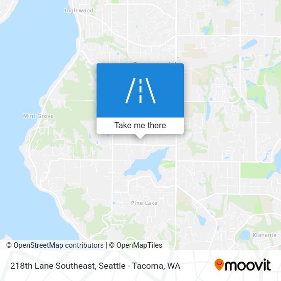 218th Lane Southeast map