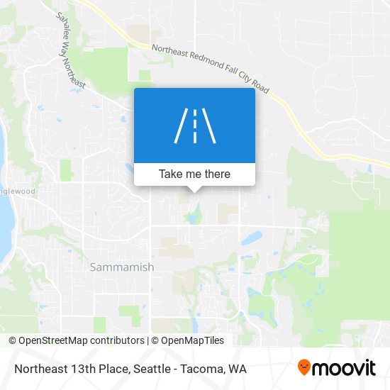 Northeast 13th Place map