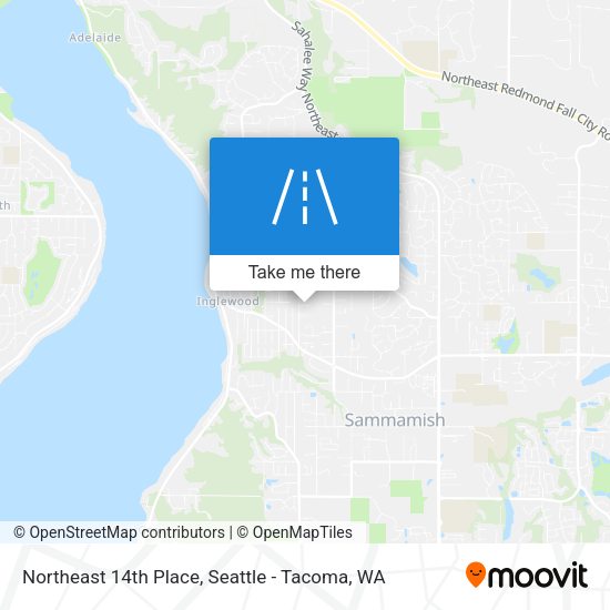 Northeast 14th Place map