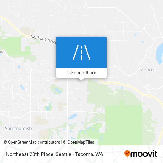 Northeast 20th Place map