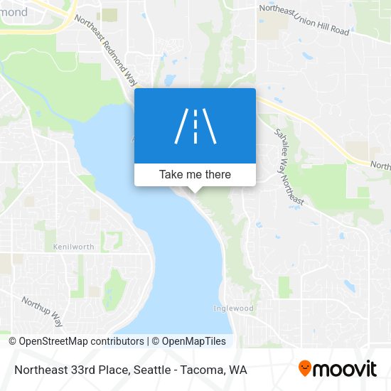 Northeast 33rd Place map