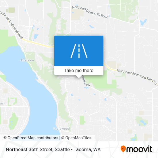 Northeast 36th Street map