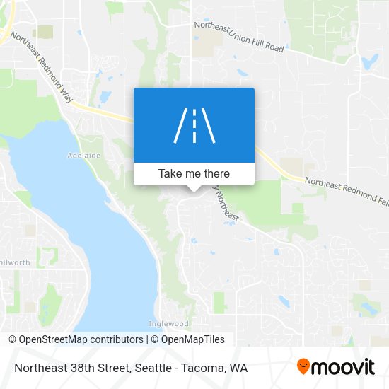 Northeast 38th Street map