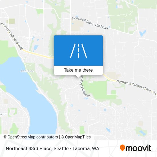 Northeast 43rd Place map