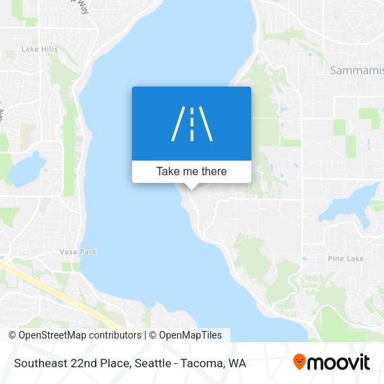 Southeast 22nd Place map