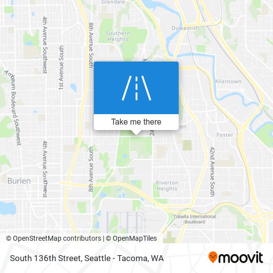 South 136th Street map