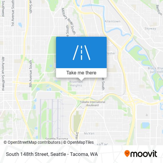 South 148th Street map